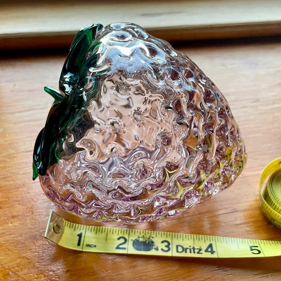 Blenko Glass Orchid & Green Strawberry # 9350- Produced in 1993 & 1994 - Picture 11 of 12